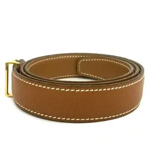 HERMES CLEMENCE BROWN LEATHER WOMEN BELT/1A5540 Hermes | Accessories | Hermes Clemence Brown Leather Women  main image 2